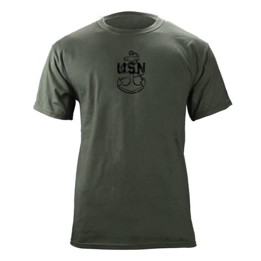 Next Level Apparel Vintage Navy Chief Petty Officer CPO E-7 Rank Veteran T-Shirt
